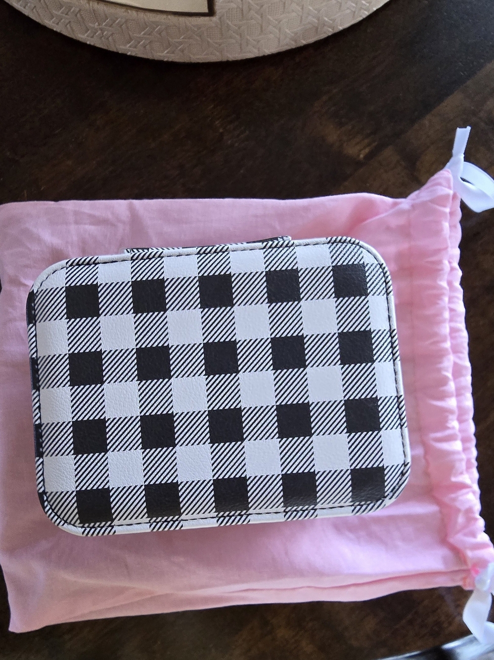 Poppy And Peonies Checkered Hard Tech Case - Never Used